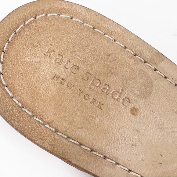 ✅ Kate Spade Claire Grain Calf Black Tassel Slip ON LEATHER Sandal SIZE 8.5 - Picture 3 of 8